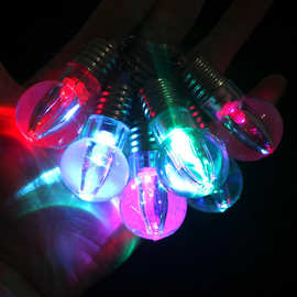 led七彩变色钥匙扣 炫彩灯泡挂件钥匙扣 迷你手电筒钥匙扣夜灯