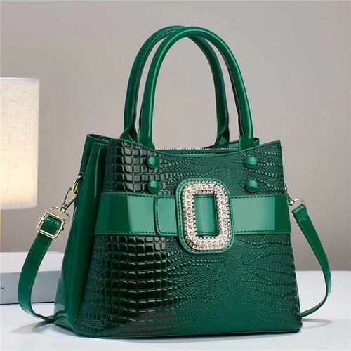 Ladies Handbag  New Fashion Simple and Elegant Large Capacity Crocodile Pattern Single Shoulder Crossbody Bag Stylish