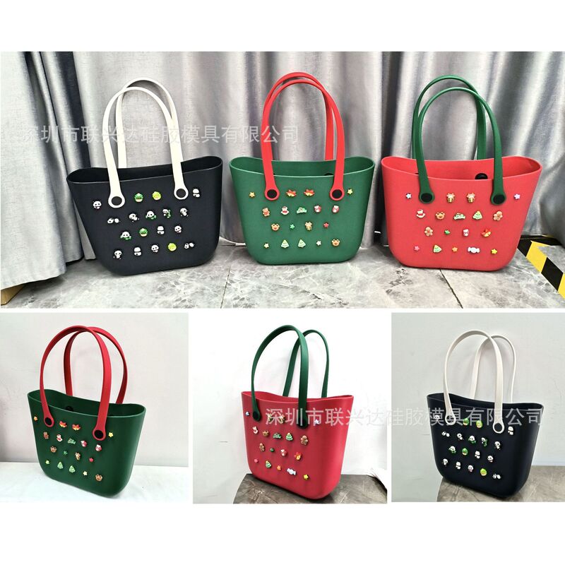 Bogg Hole Beach Bag EVA Hand Carrying Hole Large Handbag Large Capacity Women's Shoulder Bag Diy Accessories