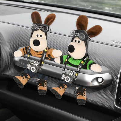 Car ornaments, Interior Ornaments - handdog-2-pack-black-and-green-leopard-sweater-handdog-shoes-flash-camera-2