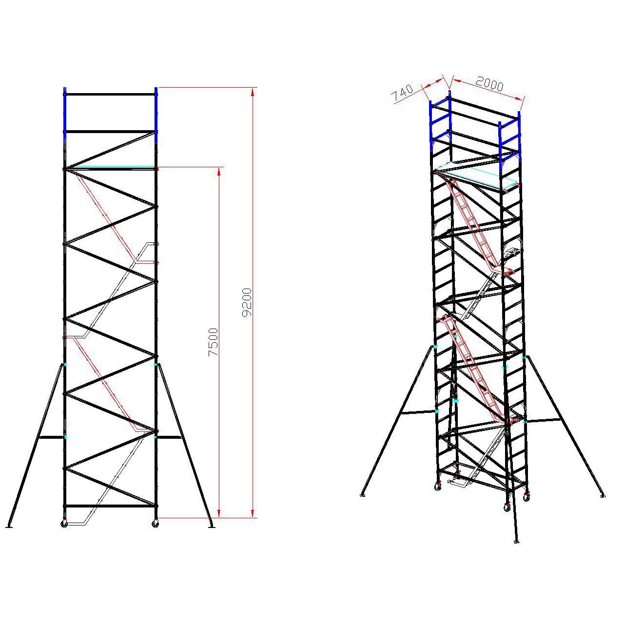 厂家直销铝合金快装可移动租售门式脚手架厂家广州脚手架