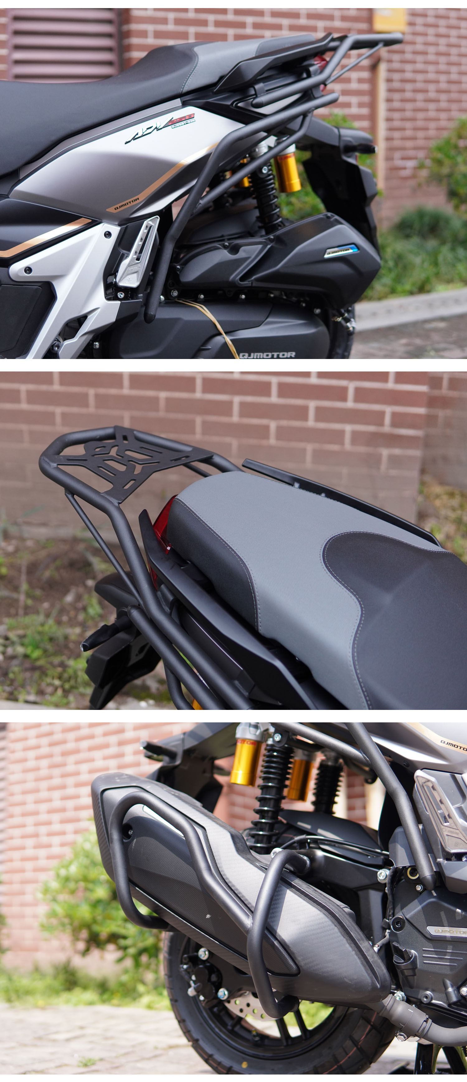 Suitable for Qianjiang Hong 250ADV Edition One-stop Modification Anti-fall Bar Carbon Steel Accessories Motorcycle Anti-fall Bar