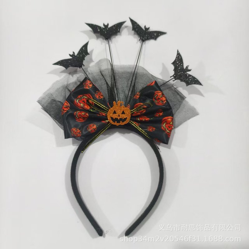 2025 ハロウィンリボンヘッドバンドカボチャゴーストドレスアップゴーストフェスティバルヘッドバンドヘッドバンド眼球ヘアアクセサリー|undefined