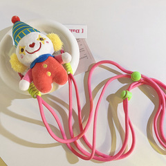 搞怪馬戲團小丑公仔背帶式加長編織繩通用手機殼斜跨手機鏈側掛帶