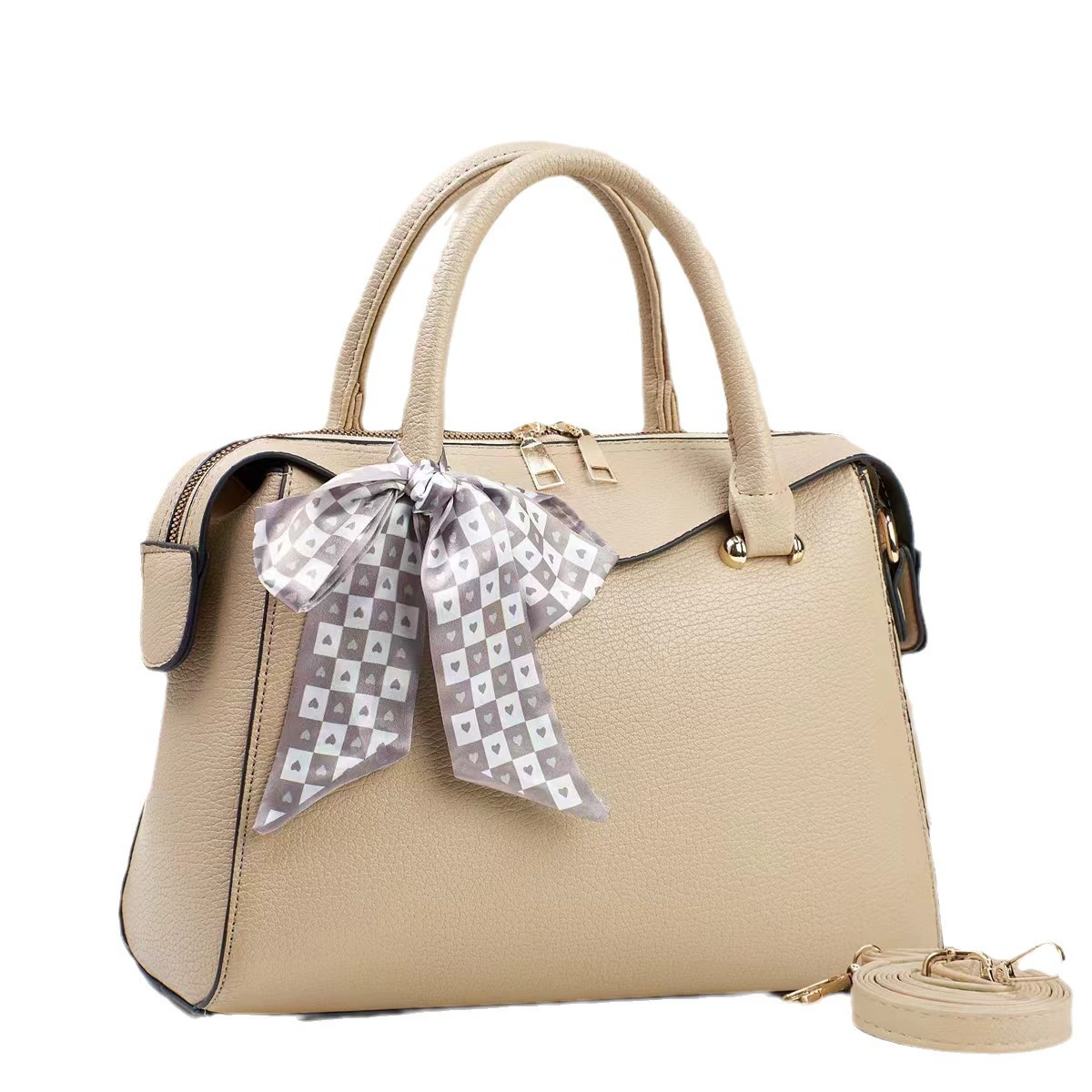 Capacious Shoulder Bag, Fashionable Structured Handbag, 32×13×22 cm, Removable Strap
