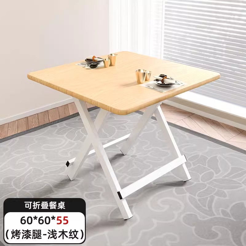 屋外寮折りたたみテーブルと椅子正方形テーブル 90 センチメートル折りたたみテーブルダイニングテーブル正方形テーブル家庭用シンプルな 1m ダイニングテーブル|undefined
