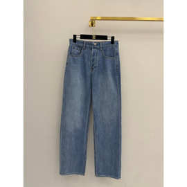 Hollister美式街头LOGO轻薄直筒牛仔裤26夏新款n装331-6198