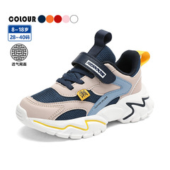 春秋の子供靴の運動靴の革の子供靴の卸売りのネットの赤いキャンパスのネットの布の双網の子供靴の観光靴の通気性