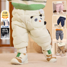 批发童装2025婴幼儿高腰羽绒裤秋冬季男女小宝宝洋气保暖护肚外穿