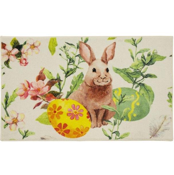 Easter Egg Crystal Velvet Floor Mat Non-slip Kitchen Door Rug_voghion.com