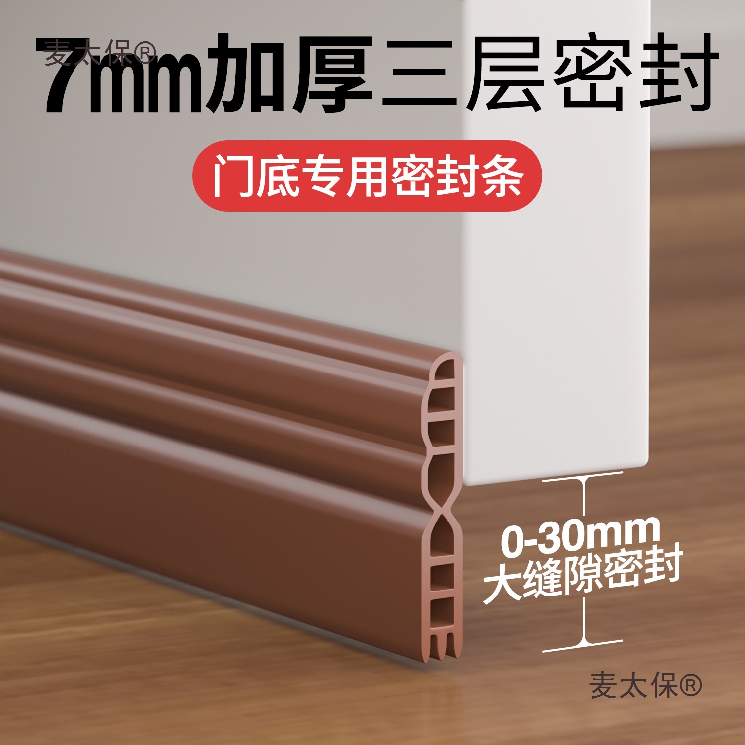 门缝门底密封条隔音超静音防风门底下缝隙挡条卧室堵门缝神麦太保