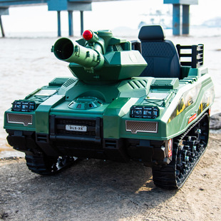 New Children's Electric Four-Wheel Vehicle Simulation Toy, Rideable Toy Car with Tracks, Capable of Turning Around in Place, Off-Road Children's Vehicle