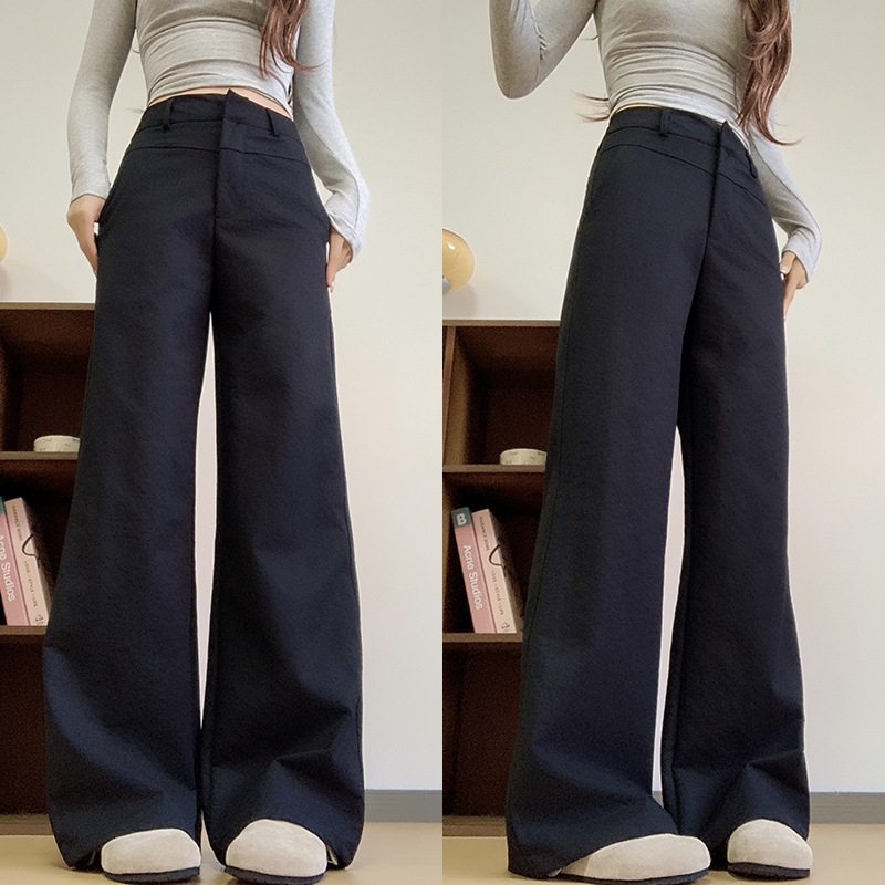 American-Style High-Waisted Sports Flared Pants for Women, Fall/Winter 2025, Drapey Slimming Wide-Leg Pants, Petite Suit-Style Sweatpants American-Style High-Waisted Sports Flared Pants for Women, Fall/Winter 2025, Drapey Slimming Wide-Leg Pants, Petite Suit-Style Sweatpants