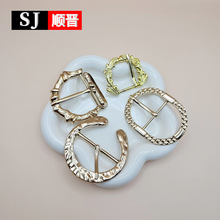 热销时尚女士腰带饰品合金两件套潮流裤子服装搭配皮带扣五金配件