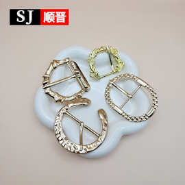 热销时尚女士腰带饰品合金两件套潮流裤子服装搭配皮带扣五金配件