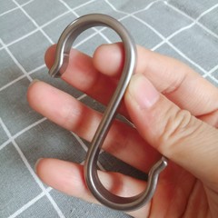 BG54批發廚房浴室圓管S掛鈎304不鏽鋼扁鈎帶卡扣防脫落陽台防盜窗