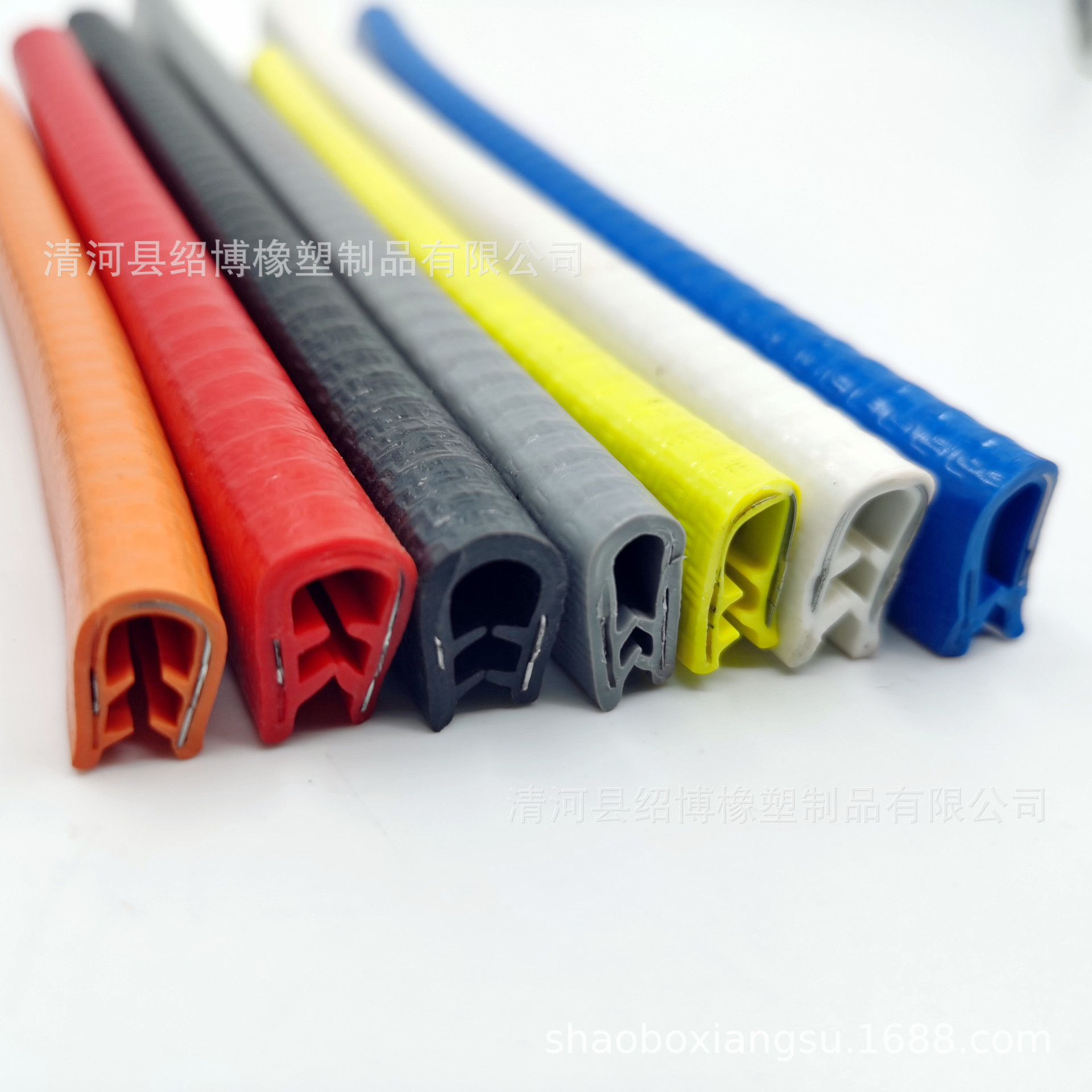 PVC密封条 彩色U型装饰条 汽车车门防撞保护条 铁板玻璃包边条