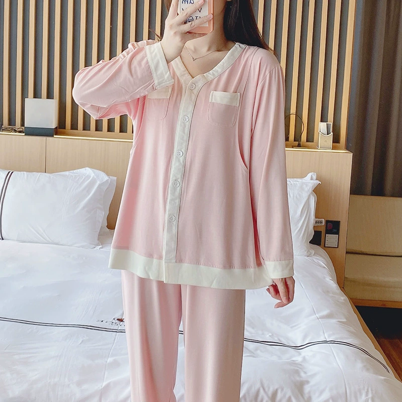 Thin breathable pijama for pregnant for breastfeeding for young mother