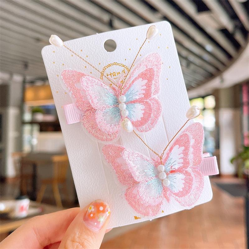 Horquilla de los niños Super lindo mariposa horquilla tocado pequeña princesa niña bebé pelo roto clip lateral accesorios para el cabello