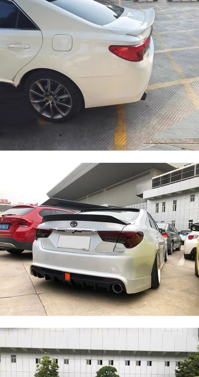 Suitable for Toyota Reiz Rear Spoiler, 05-17 Models, Special Duckbill Style for Old and New Reiz Modification, No-Drill Abs Rear Spoiler