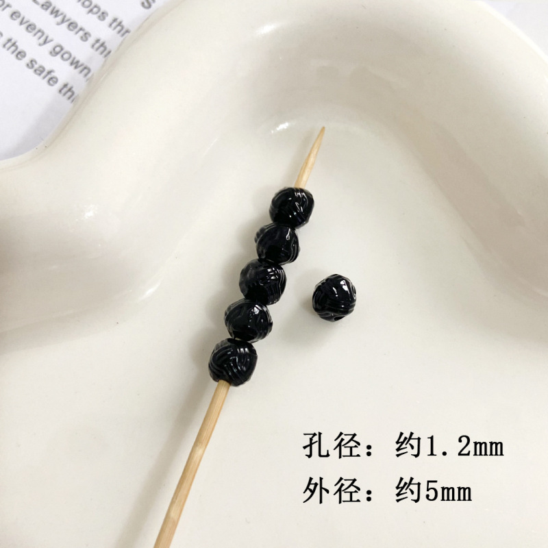 烤漆螺纹毛线珠彩色条纹diy散珠串珠手机链条包挂件饰品配件材料|undefined