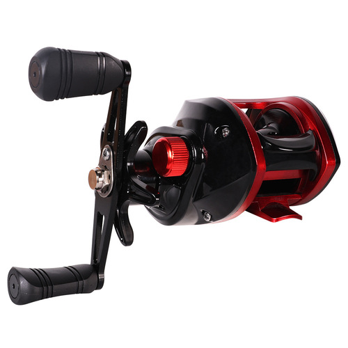 Black and Red Water Droplet Reel, Lure Fishing Full-Metal Bearing Reel, Anti-Explosion Line for Lure Casting, Long-Range Bridge & Raft Reel, Mandarin Fish/Whitebait Wheel