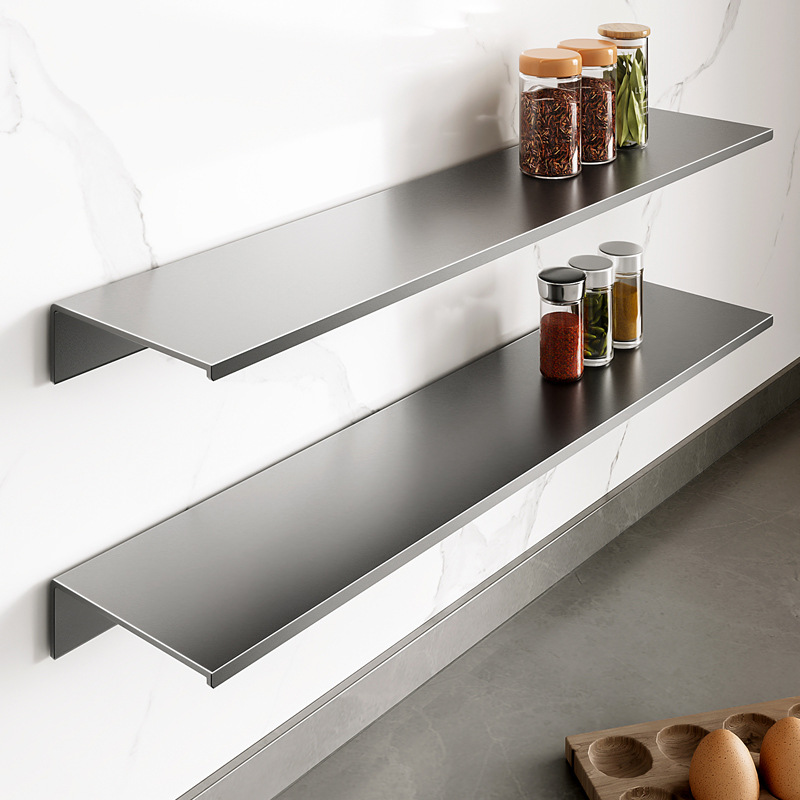 Bathroom Storage Rack One-line Board Wall Hanging Storage Rack Bathroom Shelf Living Room Kitchen and Bathroom Study Free of Punch