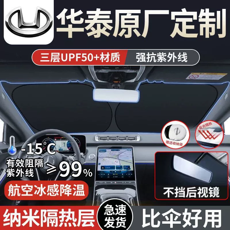 Подходит для Huatai Lusheng E80 Santa Fe Baolige, автомобильный солнцезащитный козырек, передний теплоизоляционный зонт, анти-ультрафиолетовый