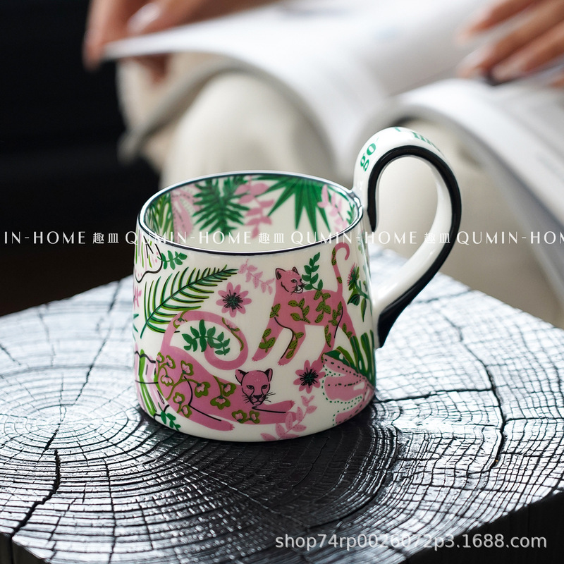 小众设计感陶瓷马克杯家用高颜值拿铁咖啡杯拉花杯早餐牛奶杯|undefined