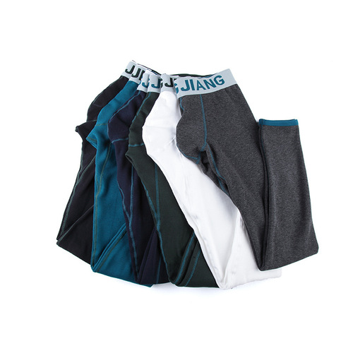 Men's warm trousers plus velvet thickened cotton trousers youth autumn and winter slim underpants personalized leggings men's autumn trousers wholesale