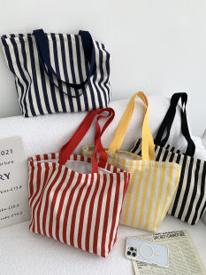 Capacious shopping bag, retro handheld one-shoulder bag