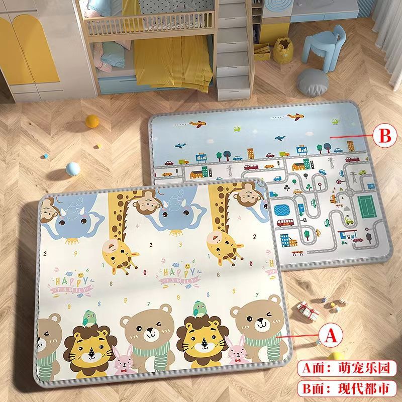 Baby Thickened Crawling Mat, Foldable Baby Foam Floor Mat, Cooling Home Bedroom Mat