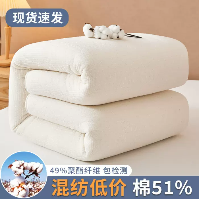四季通用新疆棉花被子被芯单双人春秋被保暖加厚冬被宿舍褥子棉胎