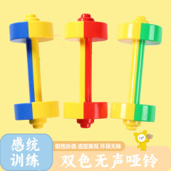 感覚統合早期教育ダンベル幼稚園おもちゃ体操子供のプラスチックハンドベルゲーム 2 色サイレントダンベル卸売