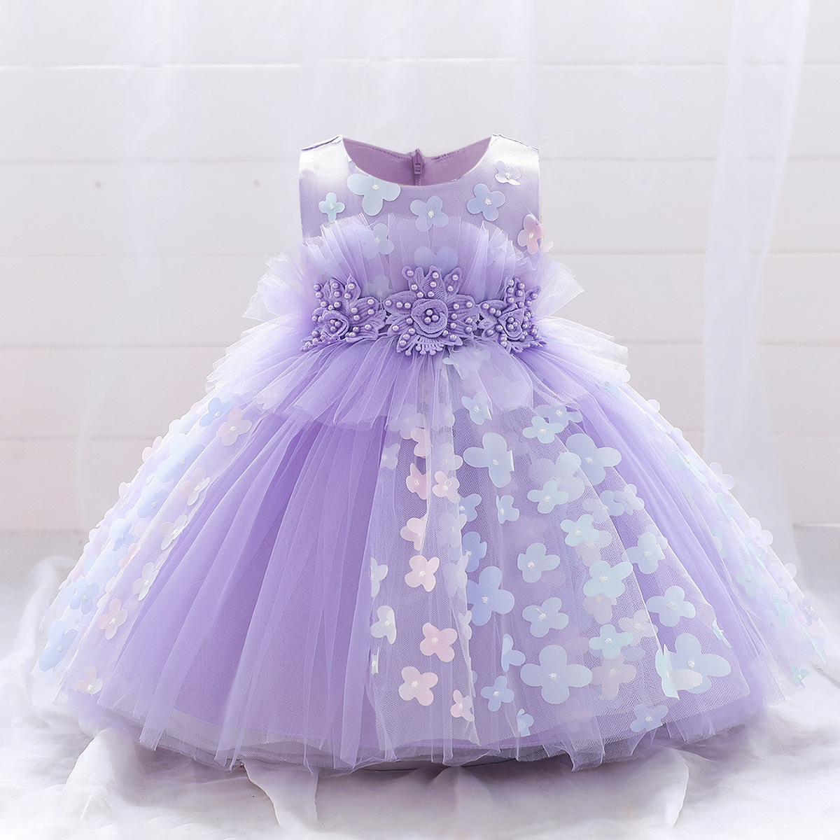 Vestido de princesa para niñas vestido de primavera y verano vestido de novia para niños niña de las flores anfitrión cumpleaños piano vestido de rendimiento años