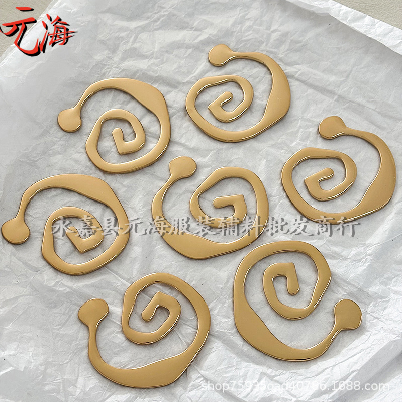 Nuevo botón de aleación de metal de pecho de moda ropa interior de baño botones de decoración de forma irregular accesorios de aleación