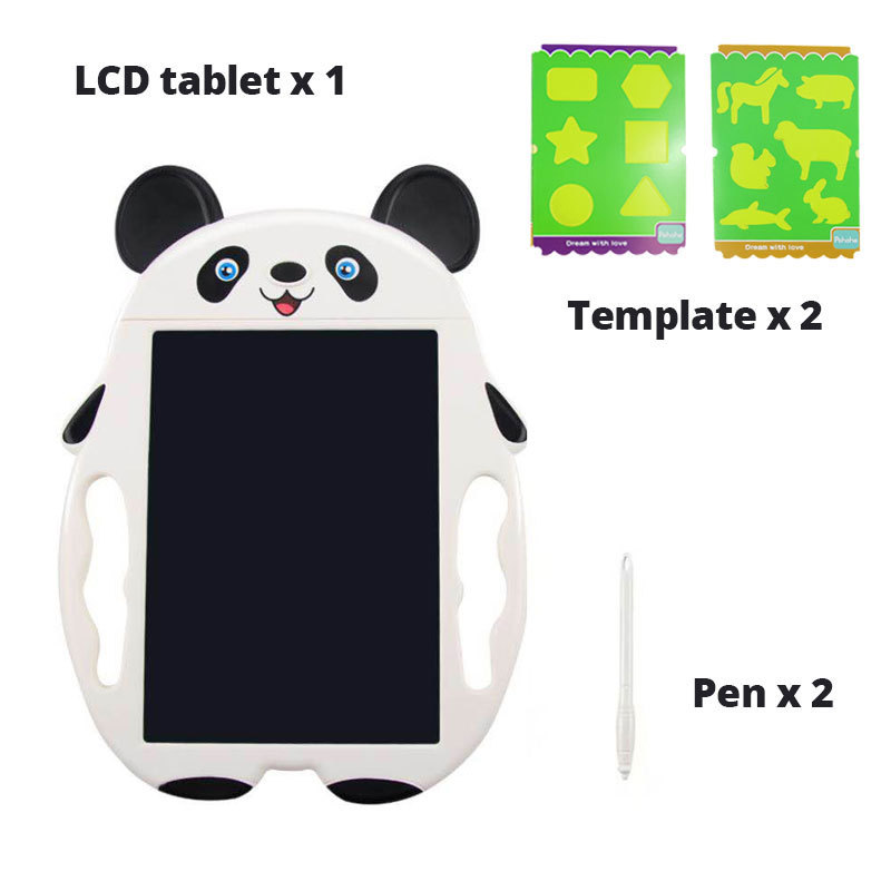 La educación temprana de los niños Qizhi 9 pulgadas LCD pintura electrónica Panda Tablero de escritura Tableta de escritura LCD