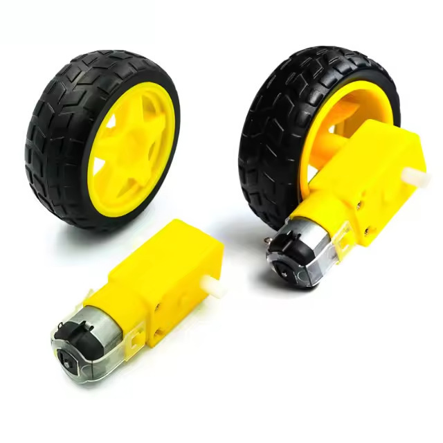 Smart car chassis robot tire DC gear motor set wheel wheel TT motor 70g Smart car chassis robot tire DC gear motor set wheel wheel TT motor 70g