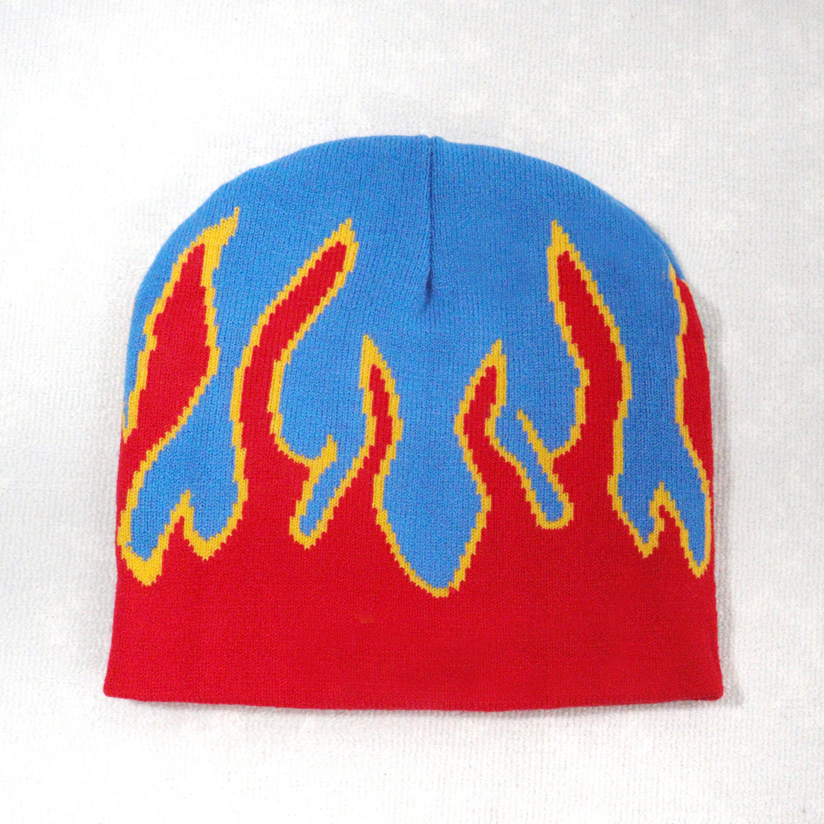 Unisex Hat trend bottom flame multi-colored men and women_voghion.com