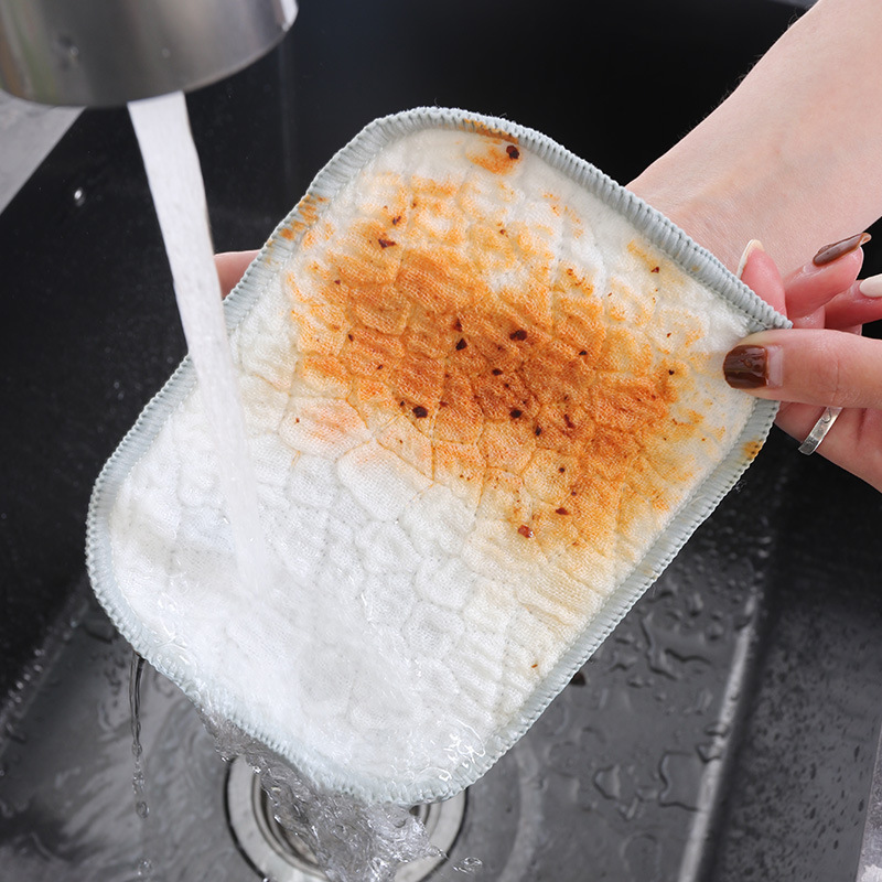 スチールワイヤー食器洗い布、キッチン専用金属ワイヤークリーニングクロス、ノンスティックオイルスチールワイヤーボールラグ、両面シルバーワイヤーバブルタオル|undefined