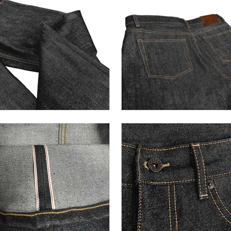 Мужские джинсы свободного прямого кроя, американский стиль, raw black, размеры S–XXXL