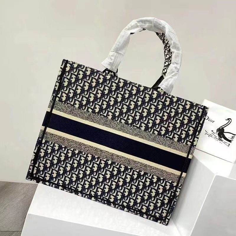 2024 nuevo bordado de letras clásicas de tres en D, una variedad de patrones, bolso de compras portátil de gran capacidad, damas