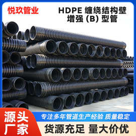 HDPE缠绕结构壁增强(B)型管克拉管螺旋波纹管市政管道厂家批发
