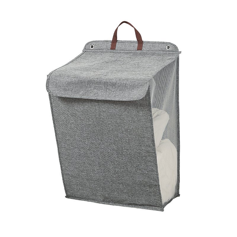 Cesta de almacenamiento de ropa sucia hogar cuarto de baño cesta de la ropa de baño plegable Cubo de almacenamiento montado en la pared cesta de la ropa