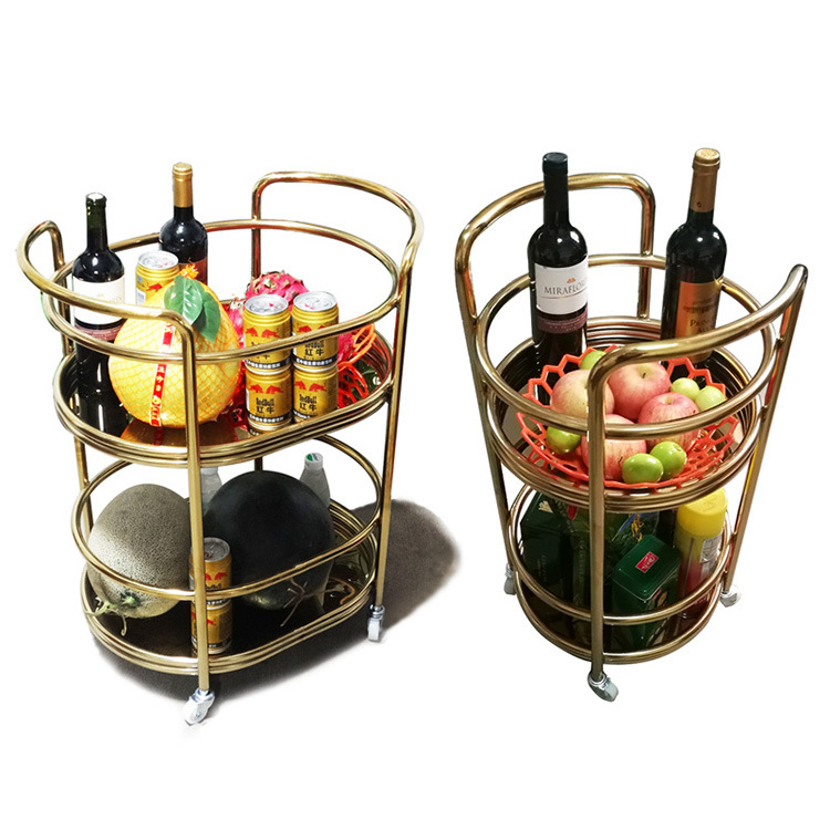 Fábrica directa coche de comedor móvil de doble servicio carro de bebida de acero inoxidable carro de bocadillos carro bar 4S tienda de té