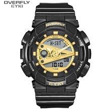 2021新款艾奇手表 男士时尚多功能学生手表夜光炫酷黑金石英表男