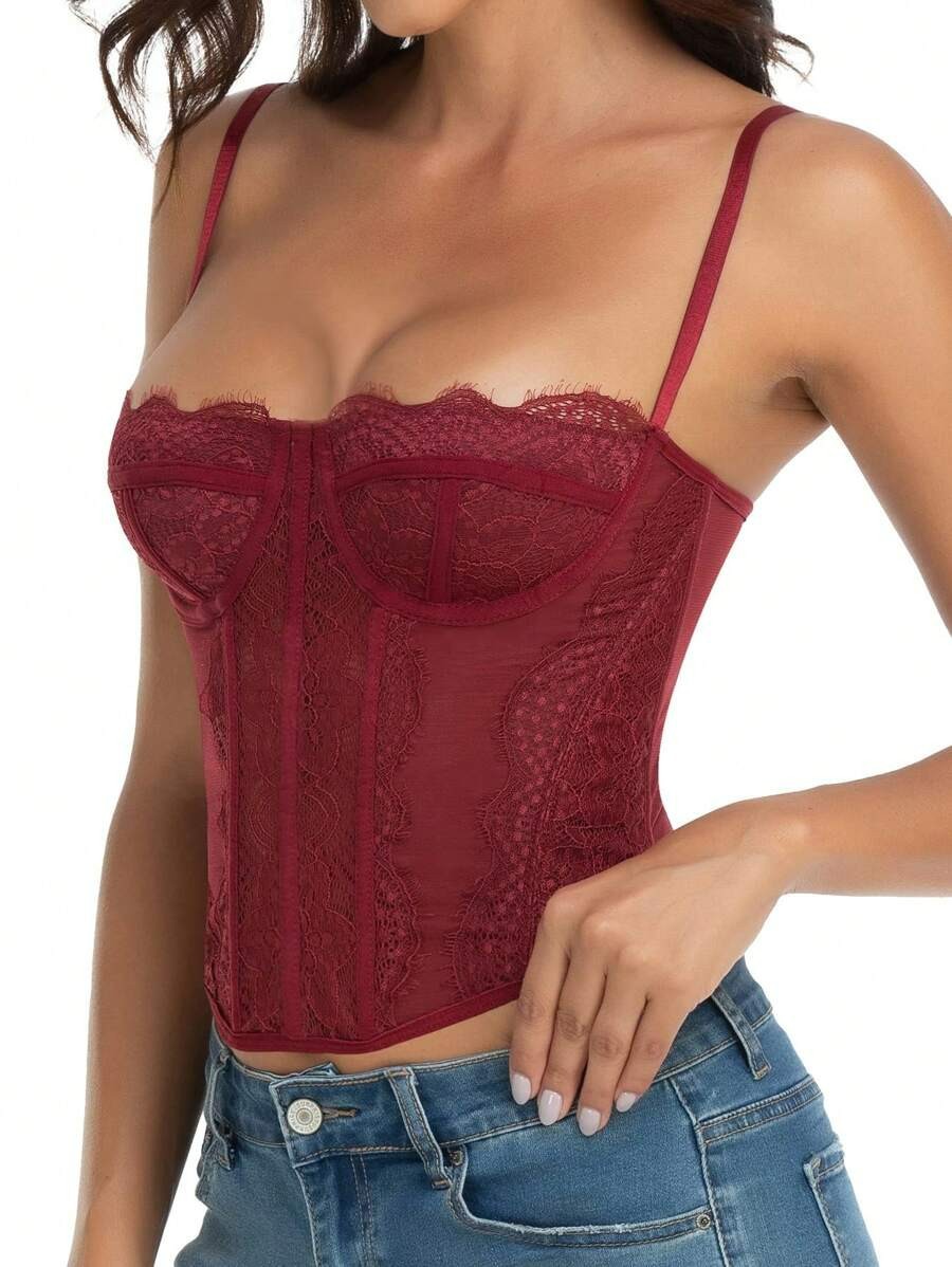 Sexy push up kanten bodycon bh top voor dames ondermode_voghion.com