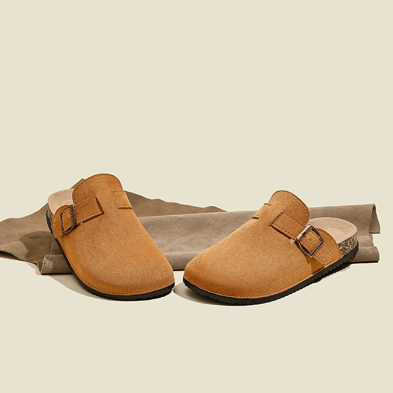 Слипоны Birkenstock для женщин, полупальцевые сабо с нескользящей толстой подошвой