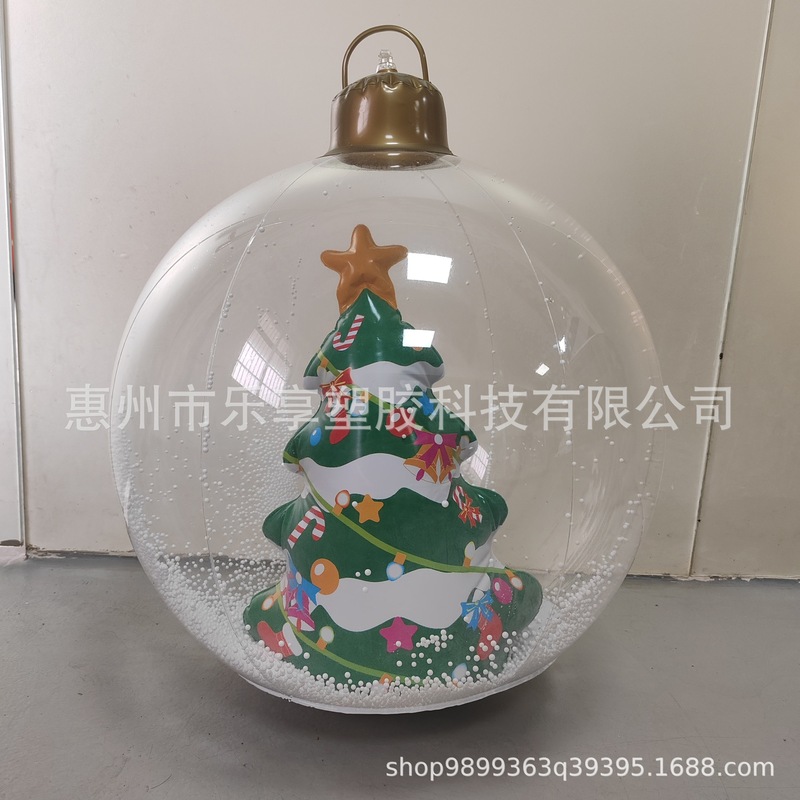 工場直販 PVC インフレータブルクリスマスボール中庭楽しい透明クリスマスツリー LED ライトおもちゃ装飾高透明ボール|undefined