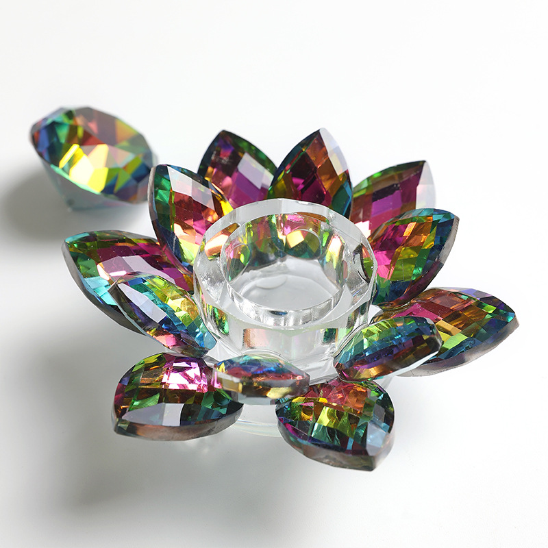 Nuevo producto transfronterizo Nail Art Lotus Crystal Cup con tapa Taza de mezcla líquida de cristal fantasma de alta transparencia